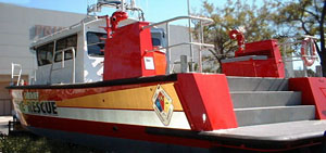 MetalCraft Marine FireStorm 40 high-speed aluminum fireboat