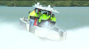 Marco Island FL Fire Rescue's new FireStorm 30 high speed rescue boat.