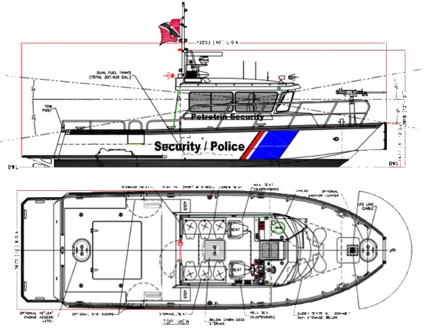 Kingston 36 high-speed patrol boat