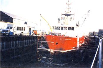 Work in progress at the Davis Drydock in Kingston, Ontario, part of MetalCraft Marine Ltd.