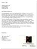 Testimonial letter
